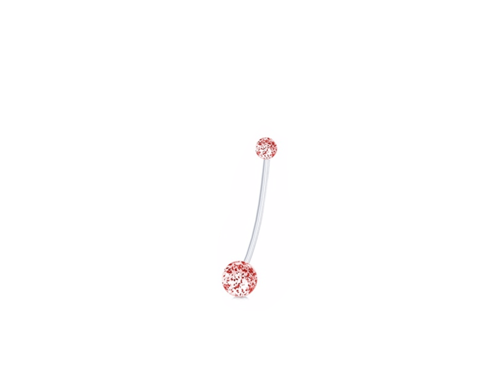 Red flexible belly ring