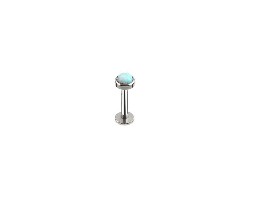 Stud with multi White Opal stone for Lip - Ear Piercing